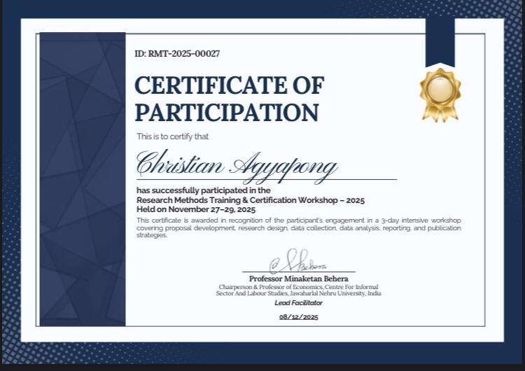 Research Methods Certificate